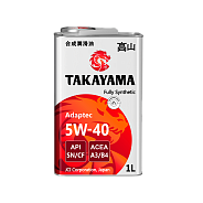 Моторное масло Takayama Adaptec SN/CF A3/B4 5W40 синтетическое 1 л