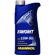 Моторное масло Mannol Favorit 15W50 полусинтетическое 1 л