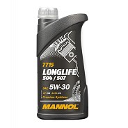 Моторное масло Mannol Longlife 504/507 5W30 синтетическое 1 л